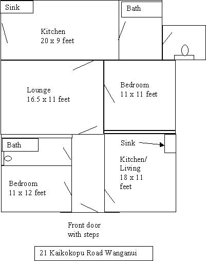 House map with house made into two flat