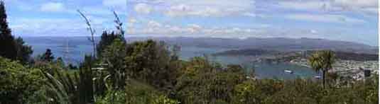 Panorama of Wellington Harbour from Petone to Wellington City